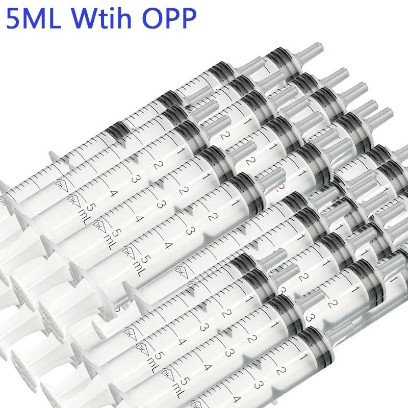 Tube de seringue en plastique de 5ML sans aiguille avec laboratoire hydroponique en plastique OPP, o