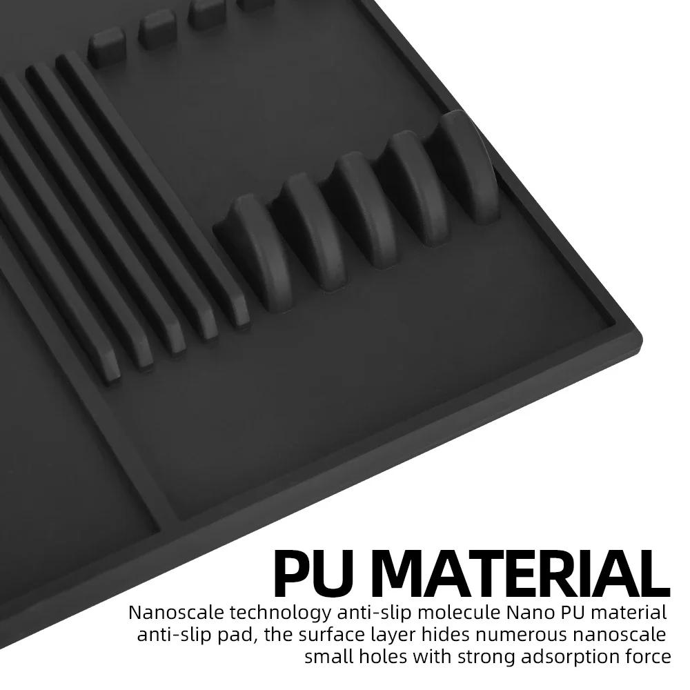 Plateau magnétique pour barbier à 6 emplacements, organisateur d'outils pour coiffeur, tapis de tabl