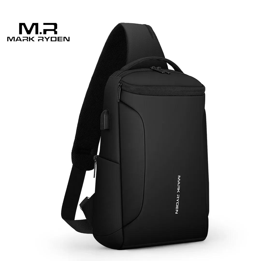 Mark Ryden hommes sac à bandoulière 12 pouces iPad épaule sacs de messager mâle étanche USB recharge