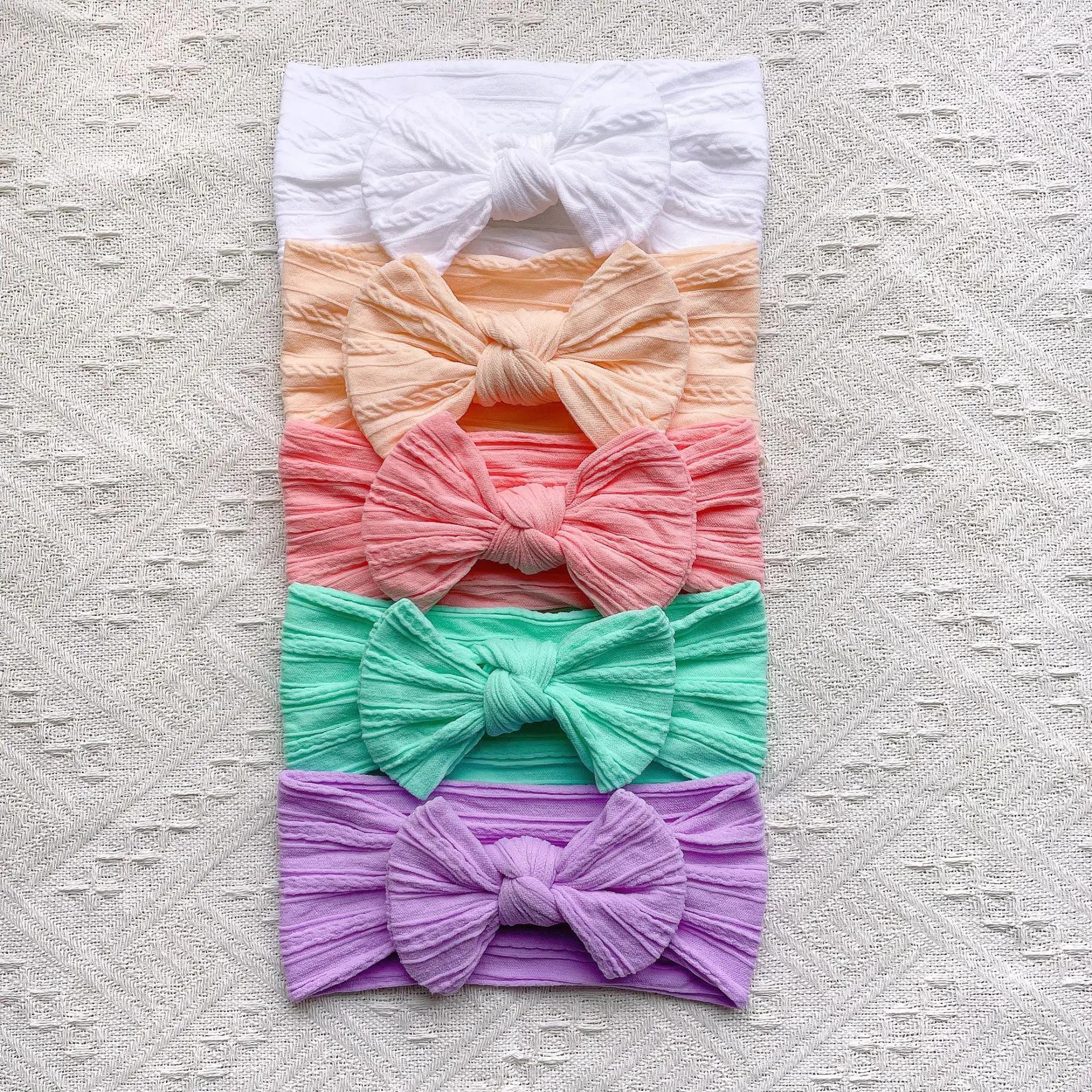 5 pièces mignon arcs bébé bandeau doux élastique bébé fille bandes de cheveux pour nouveau-né infant