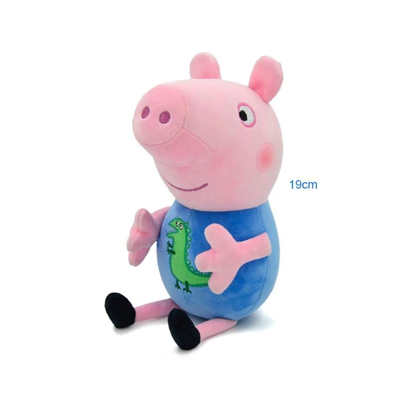 Jouets en peluche Peppa Pig originaux de 19cm, George Eddie Bear Mr Dinosaur, figurine de dessin ani