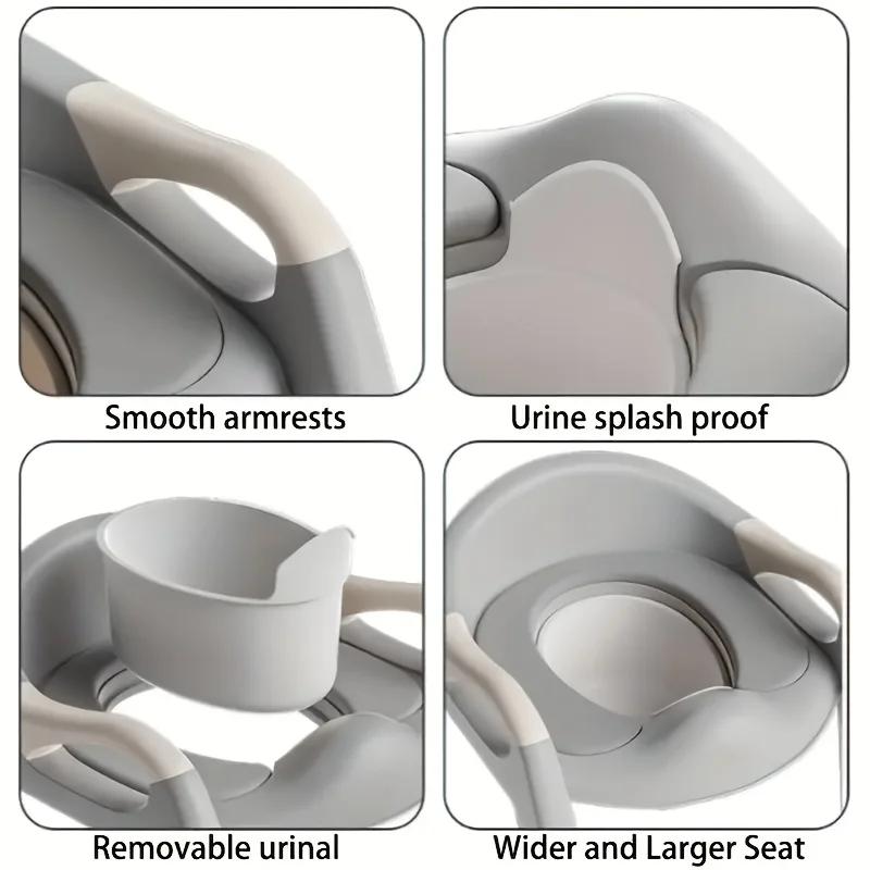 Siège de toilette portable réglable 3-en-1 pour bébé - Antidérapant et rembourré pour maison et voyages