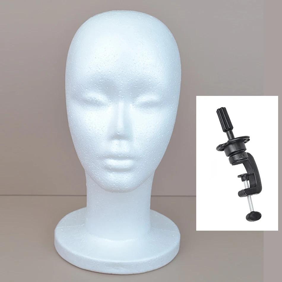 Tête de Mannequin femme, chapeau en mousse de polystyrène, présentoir de lunettes, présentoir de per