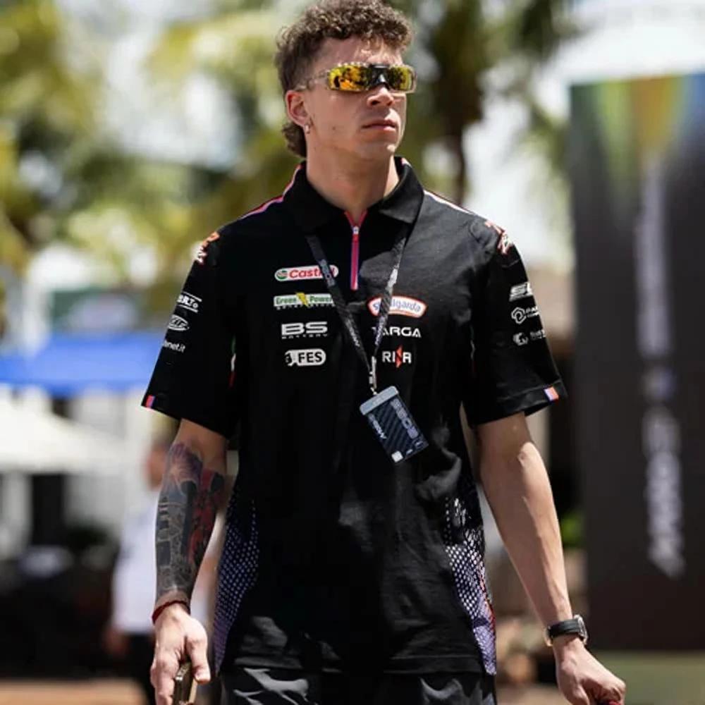Nouveau Polo de l'équipe de course Marco Bezzecchi 72 2026, T-shirt de pilote Martin 89 à séchage ra