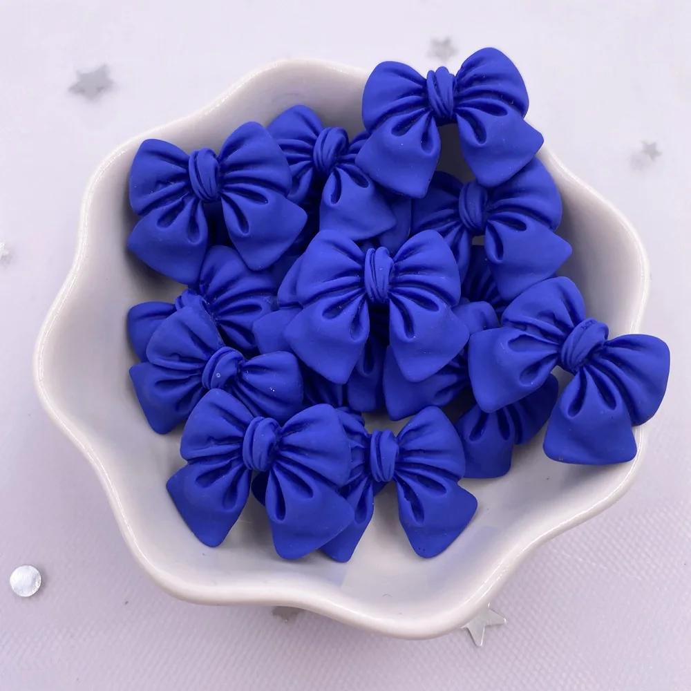 Figurines en résine colorée Kawaii, 20 pièces, nœud papillon de dessin animé, à dos plat, Scrapbook,