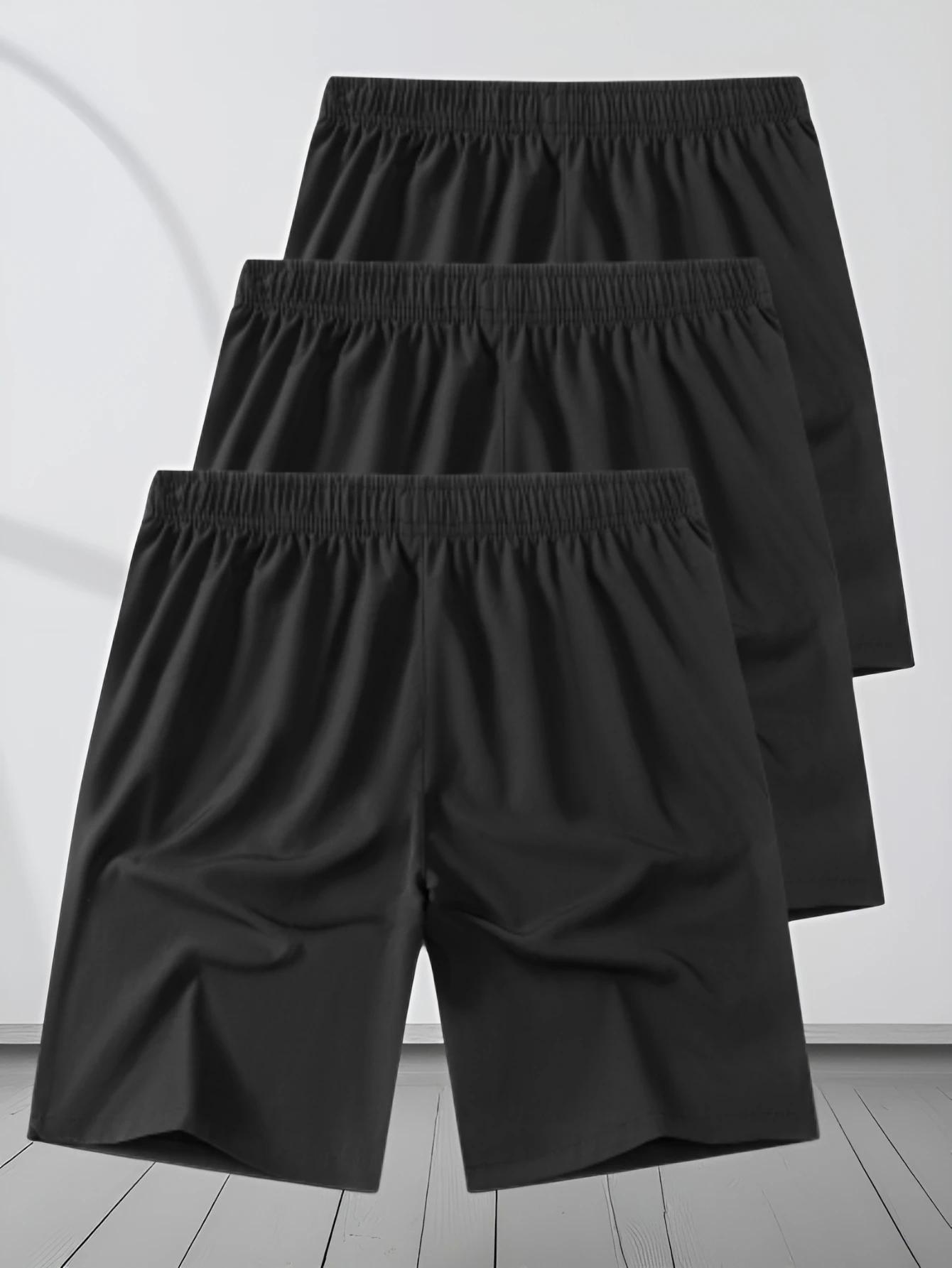 3 pièces Shorts décontractés hommes course Shorts de sport Shorts de sport pour hommes Fitness baske