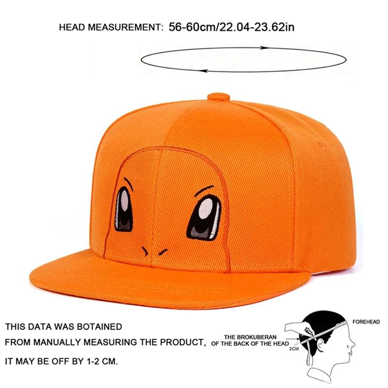 Nouveau Pokemon écureuil Pikachu Bulbasaur Charmander ‌   Casquette de Baseball brodée, mignon Anime