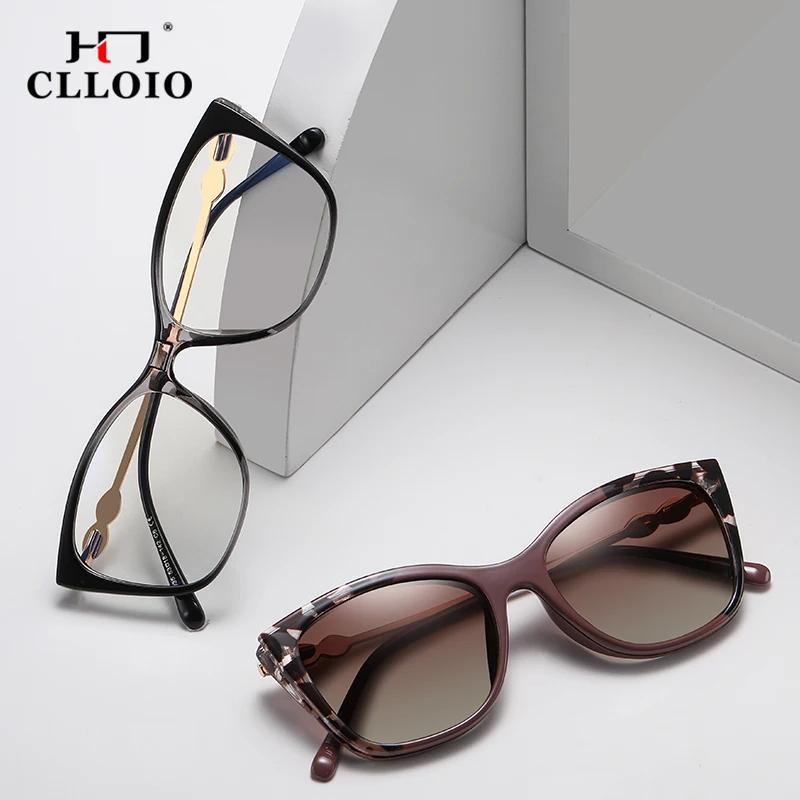 CLLOIO pince magnétique sur lunettes de myopie optique femmes conduite lunettes de soleil polarisées