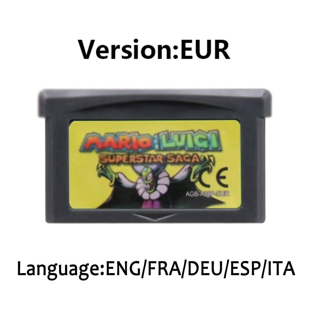 Cartes de jeux Mario GBA, Version européenne et américaine, cartouche de jeu GBA, Console de jeu vid