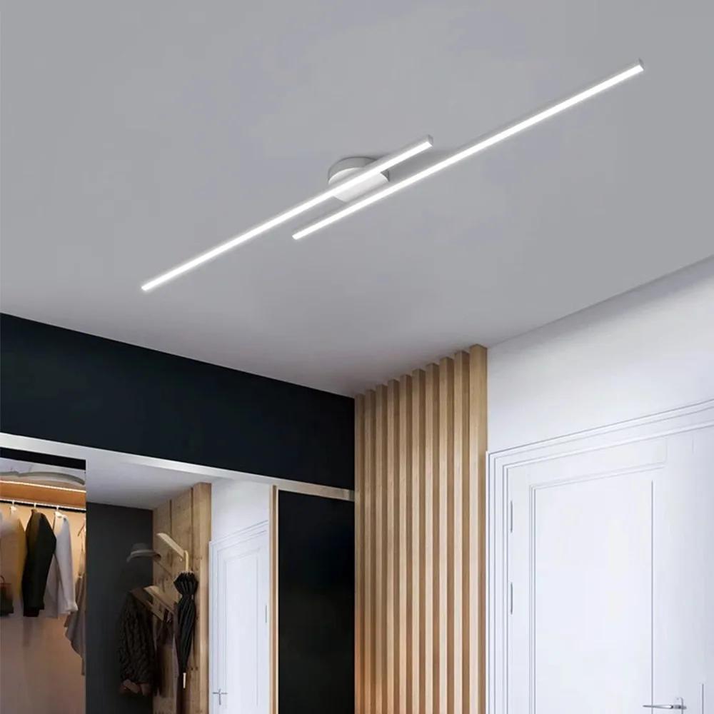 Long plafonnier LED en aluminium Design créatif moderne plafonnier luminaire intérieur couloir balco