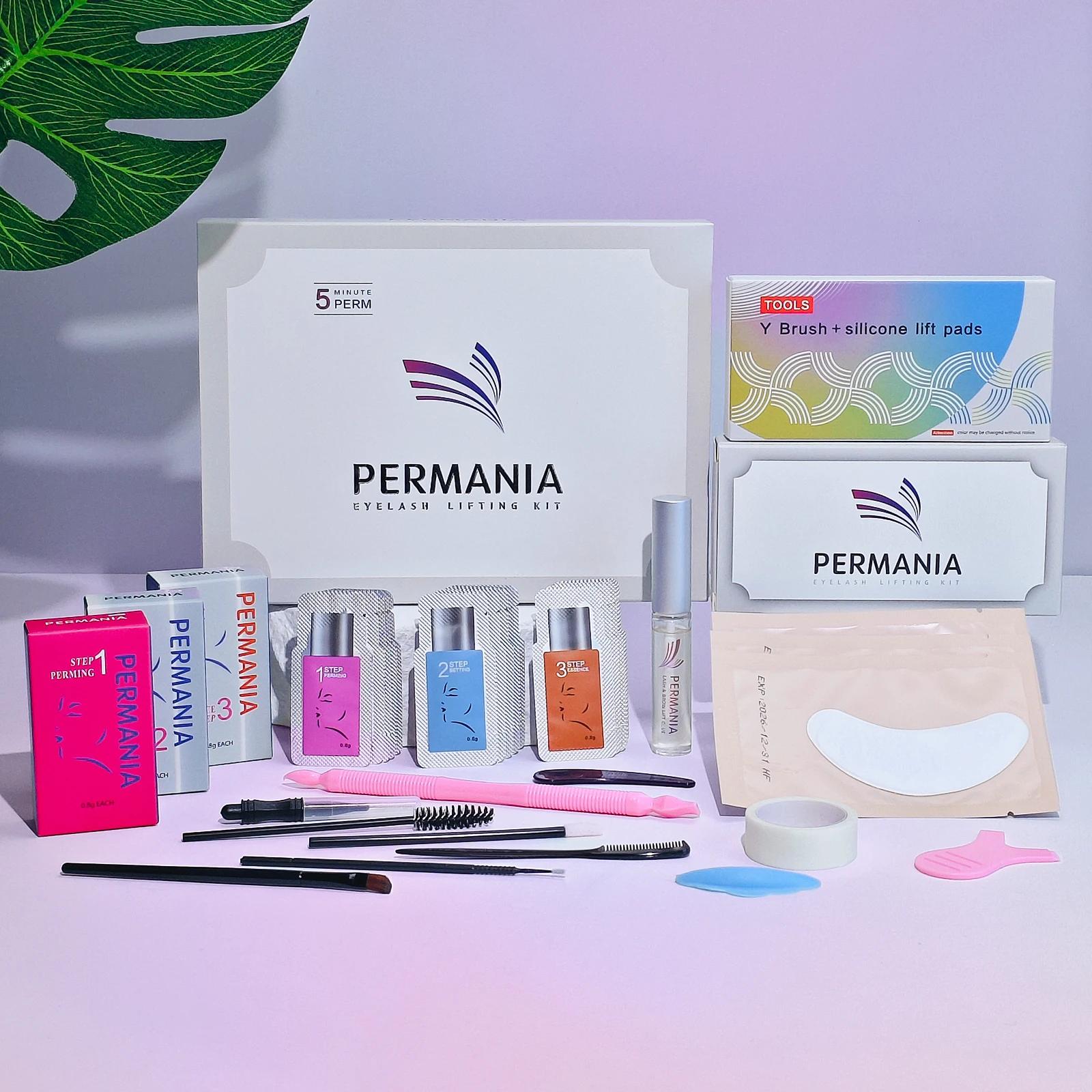 PERMANIA Kit de rehaussement des cils à effet longue durée 5-8 minutes, rehaussement rapide des cils