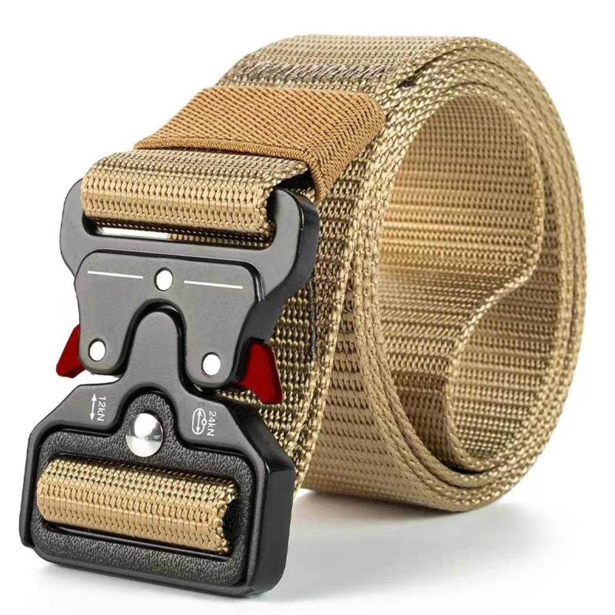 Ceinture tactique à boucle en plastique pour hommes, oreilles rouges, ventilateur militaire multifon