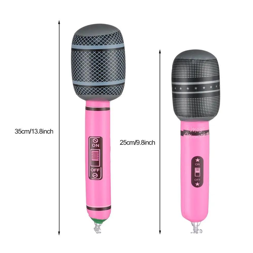 Microphones Gonflables, 12 Pièces, Accessoires de Microphone Gonflables, Jouets pour ixMusicale Inte