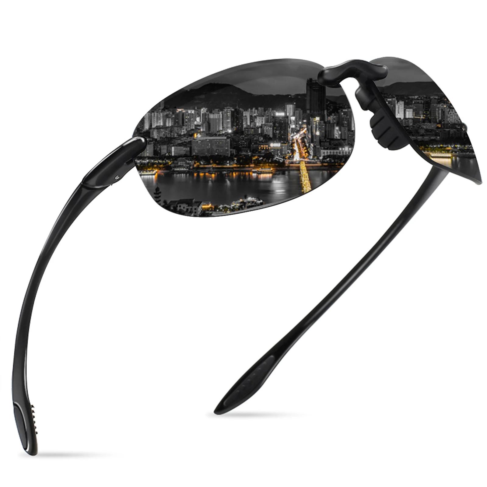 MAXJULI lunettes de soleil polarisées Sport mode pour hommes femmes TR90 cadre elliptique sans montu