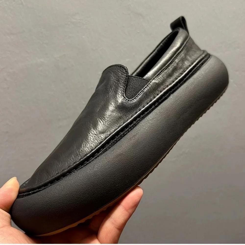 QHCCID chaussures pour hommes en cuir de vachette Vintage faites à la main confortable respirant cla