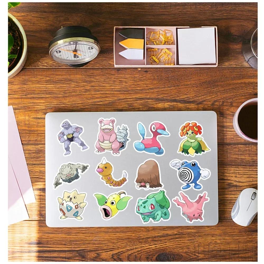 Autocollants Pokemon Pikachu Kawaii, 100/200 pièces, pour ordinateur portable, téléphone, valise, Sk