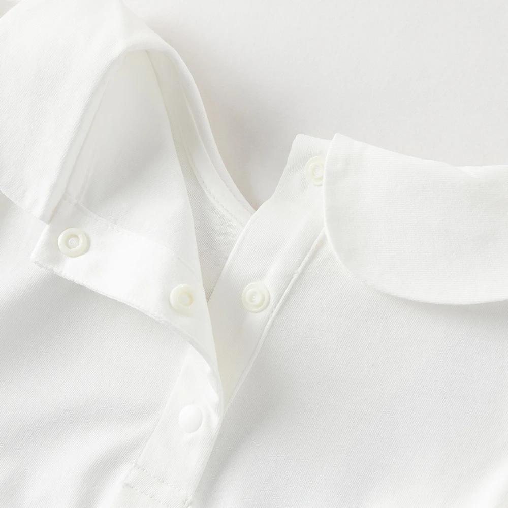Robe d'été pour fille Dave Bella, faux deux pièces, manches courtes, style princesse, en coton, pour
