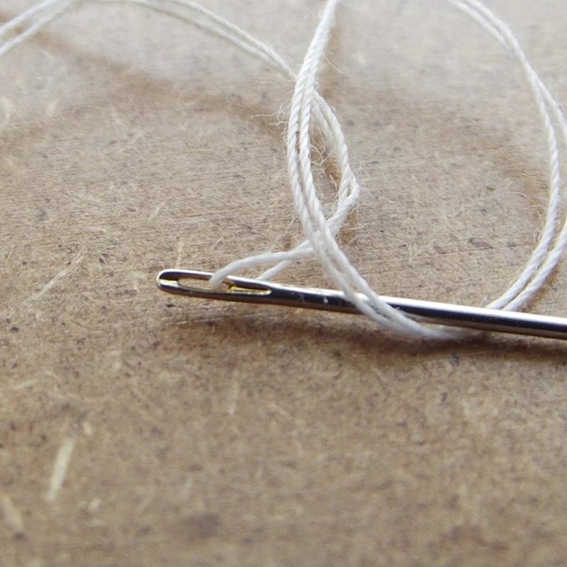 25 aiguilles à coudre à gros œil, aiguilles à coudre artisanales, aiguilles en acier pour cuir, aigu