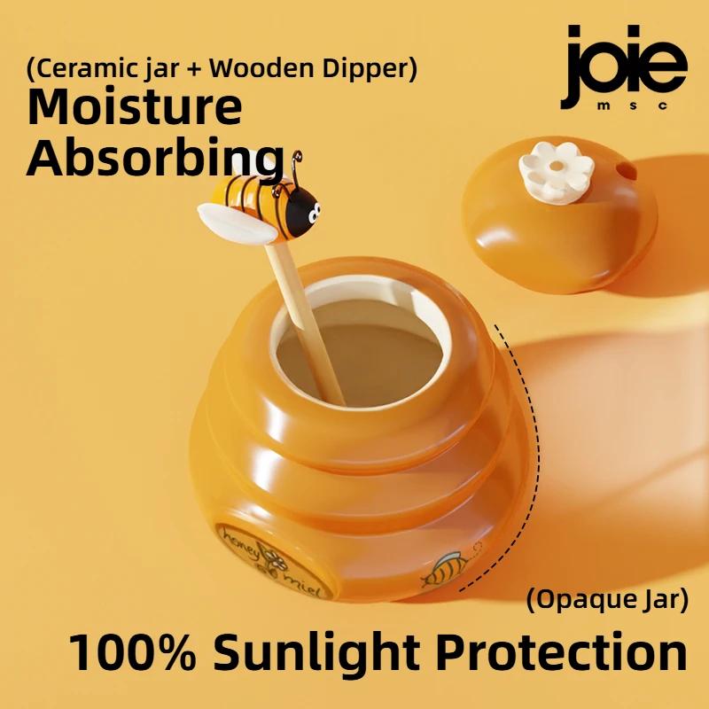 Joie pot de stockage de miel en céramique 150ml et pot de miel Dipper avec couvercle barre d'agitati