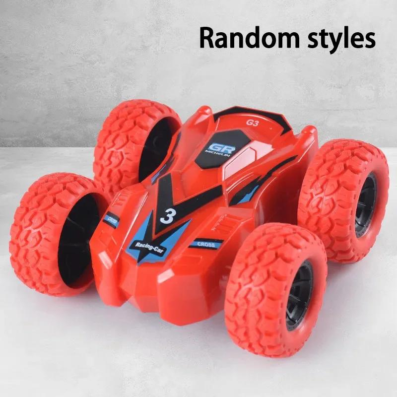Voiture jouet pour enfants, modèle tout-terrain double face à inertie, anti-collision et anti-chute,