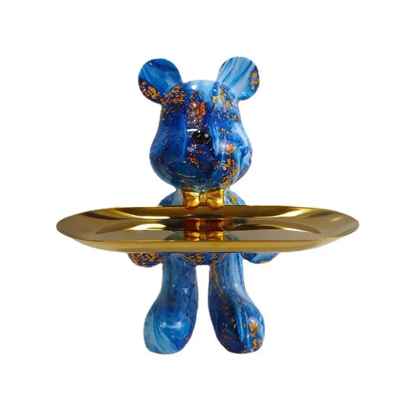 Figurine d'ornement d'ours Graffiti 21cm, décoration de maison, Statue d'animal, étagère de rangemen