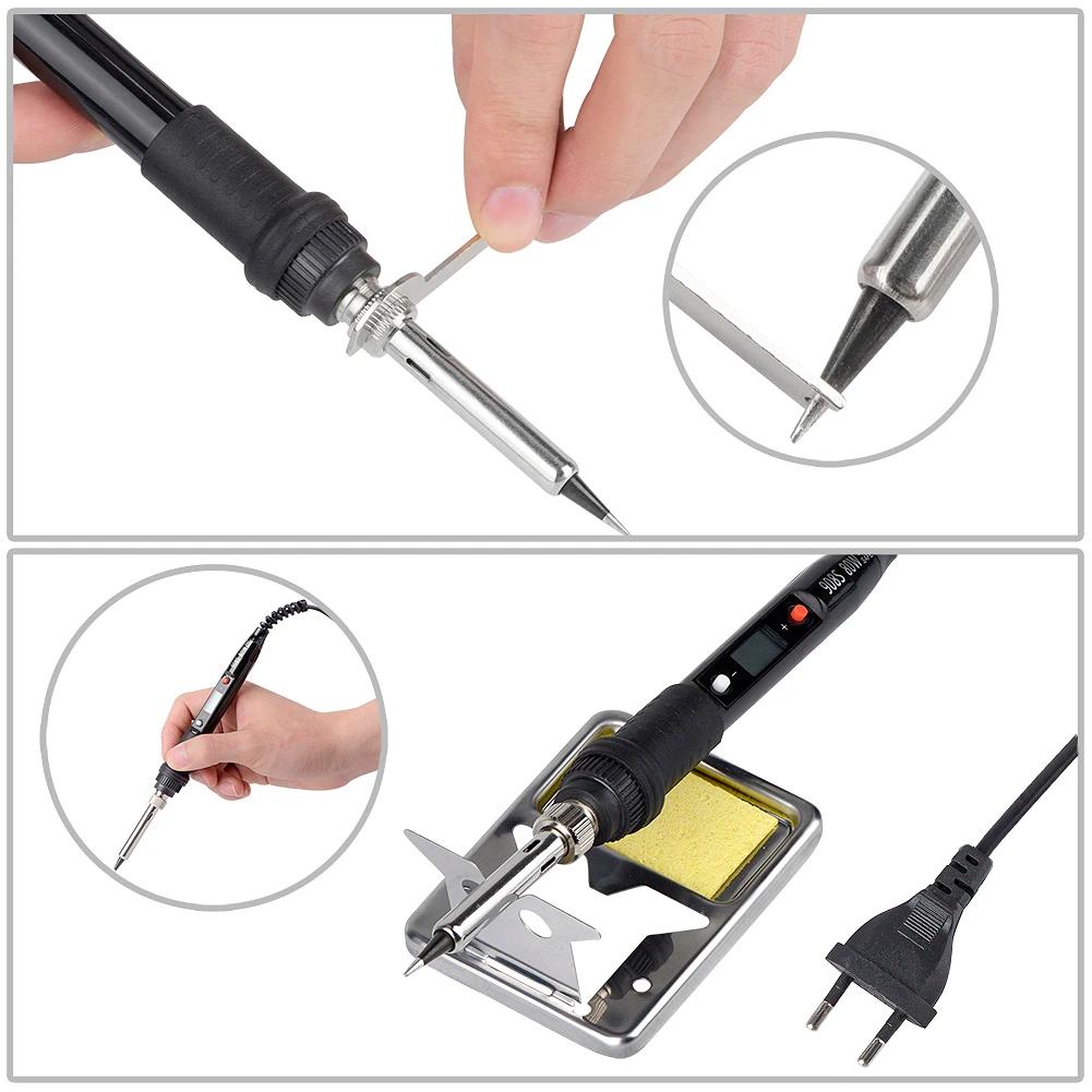 JCD – fer à souder électrique 80W avec affichage numérique LCD, pointes de fer à souder à températur
