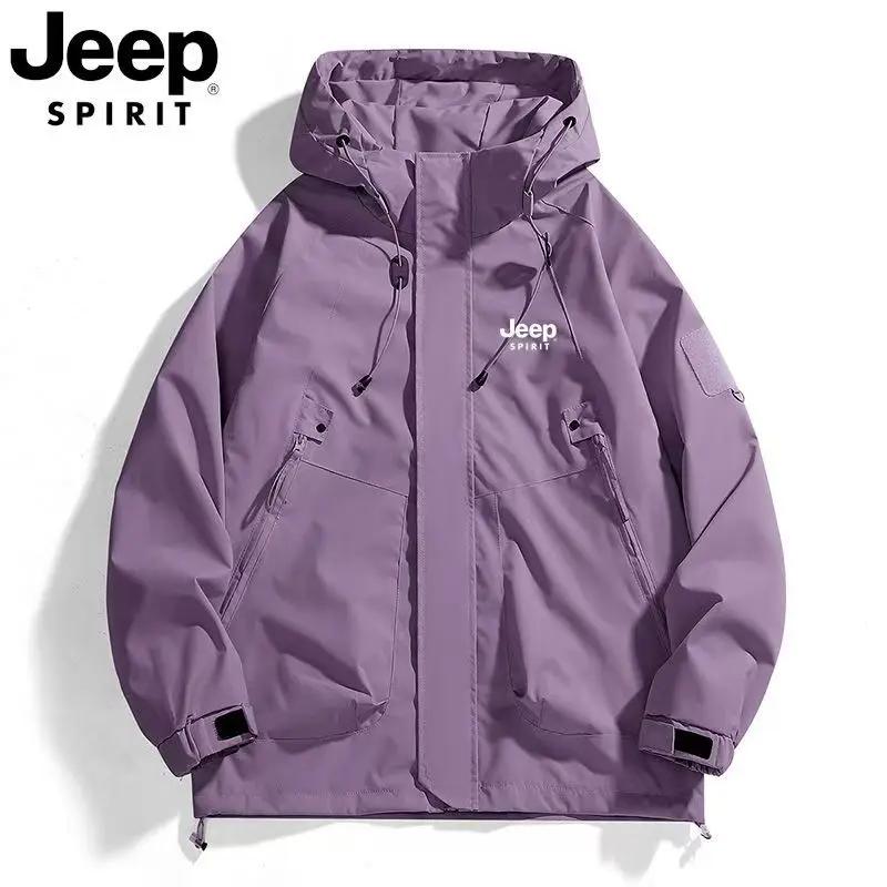 Veste coupe-vent JEEP pour hommes et femmes, nouveau style printemps/automne 2026, coupe-vent à capu
