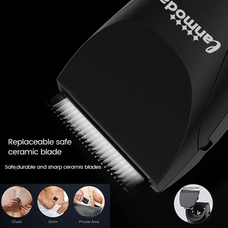 Tondeuse électrique pour hommes, corps pubien, sous la ceinture, Bikini, épilateur, étanche, Manscap