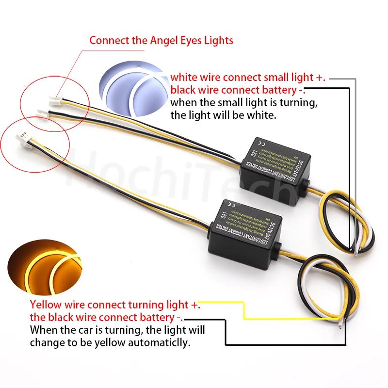 Switchback coton lumière LED oeil d'ange double couleur pour BMW E60 E61 520i 525i 530i 540i 545i 55