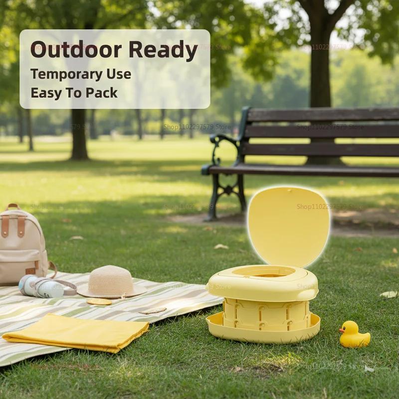 Pot de toilette portable pour bébé, pot d'apprentissage pliable, pot de voyage extérieur, siège enfa