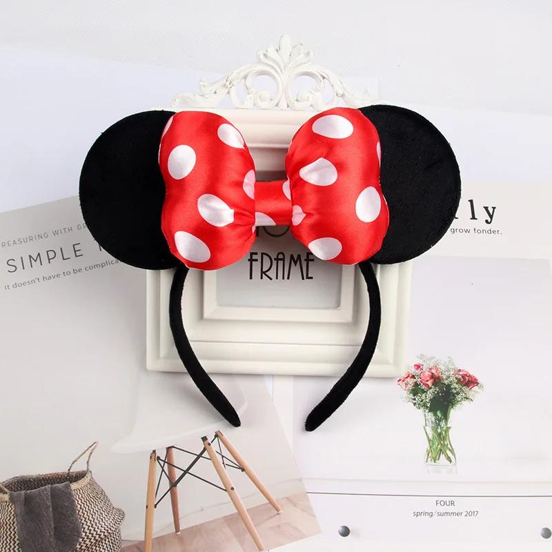 Bande de sauna Minnie Mouse Bow DY, oreille noire, accessoires pour cheveux de Noël, fête de perform