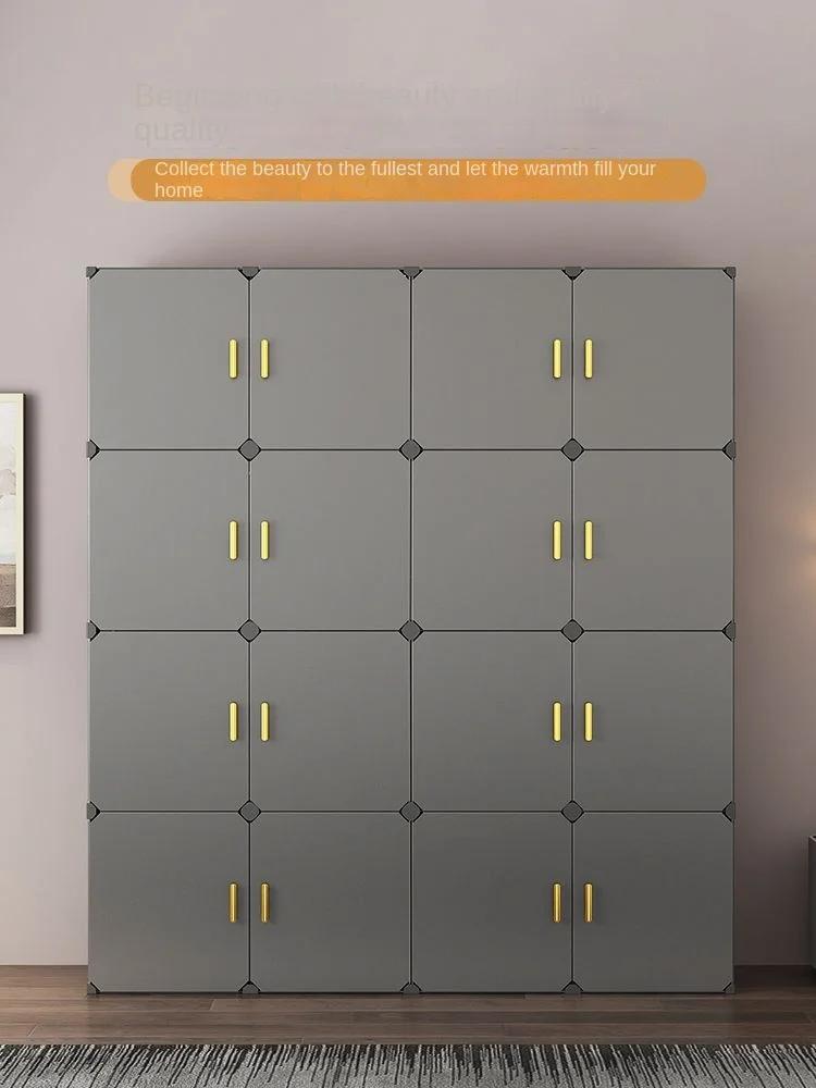 Armoires pliables en plastique, armoire simple, assemblage de vêtements, armoires robustes, commodes