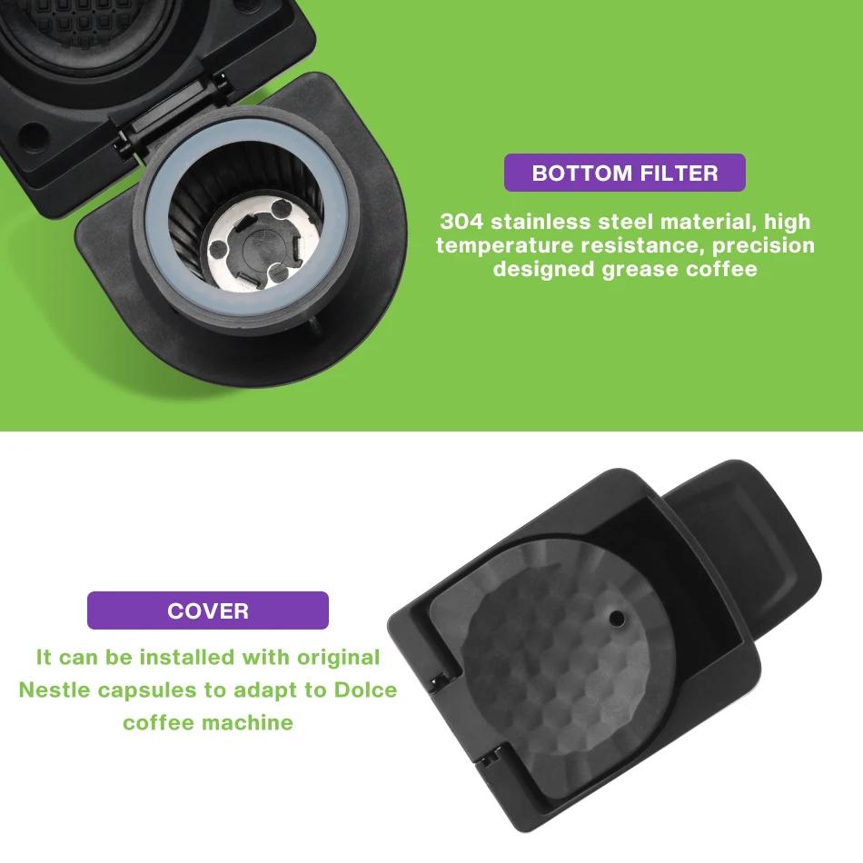 Adaptateur de Capsule pour Capsules Nespresso originales, conversion pour Dolce Gusto Crema, pour Ma