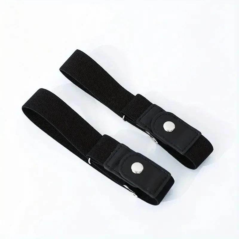2 pièces/ensemble sans boucle ceinture élastique pour femmes hommes unisexe ceinture extensible pour