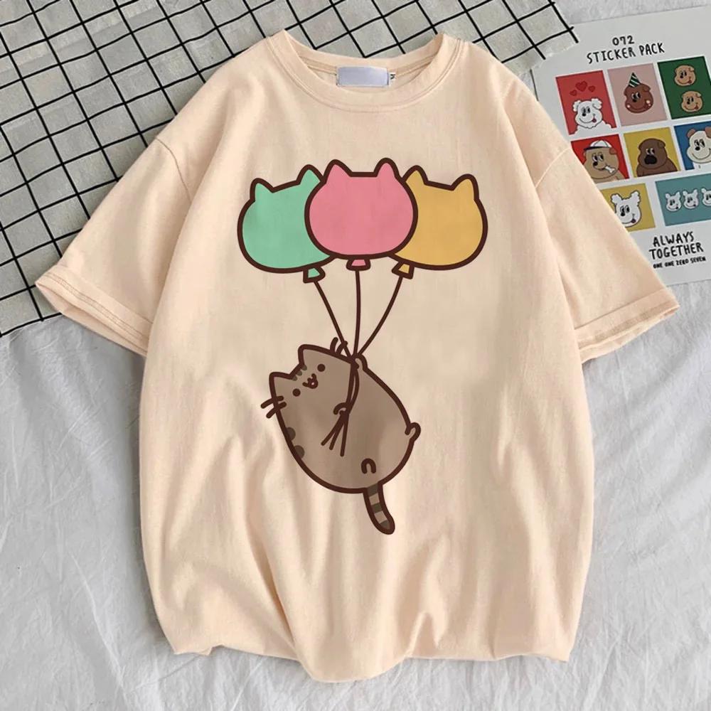 Pusheen chemise adolescent Y2k 2000s graphique rétro années 80 kawaii t-shirt université numérique V