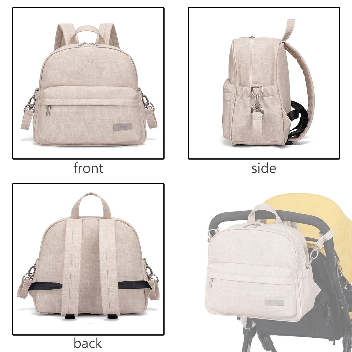 Soboba élégant sac à dos à couches pour femmes solide mode imperméable grande capacité multi-fonctio
