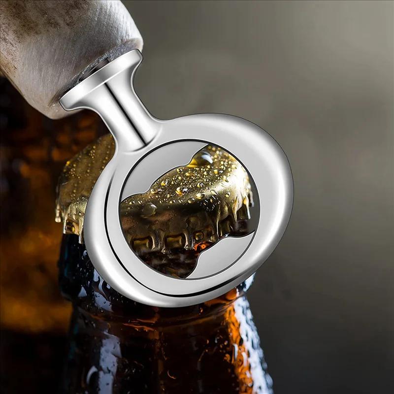 Ouvre-bouteille de bière plat en acier inoxydable, kit de bricolage vierge, matériel d'inserts, 10 p