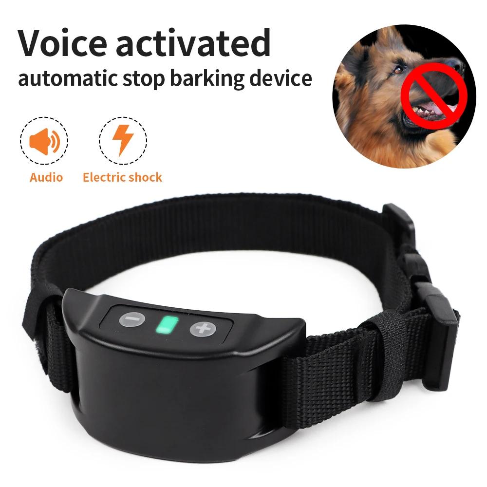 Collier Anti-aboiement automatique pour chien, colliers d'entraînement rechargeables par USB, sécuri
