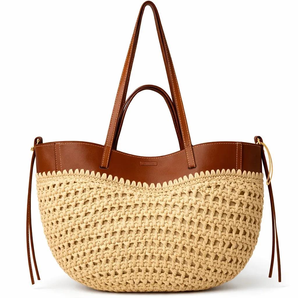 Sacs à couches de luxe simples et élégants pour femmes, grande capacité, sac à bandoulière en cuir, 