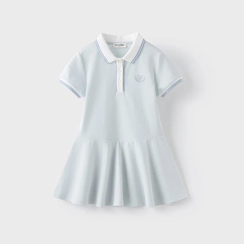 Dave Bella filles robes été printemps à manches courtes enfants décontracté sport jupe collège Style