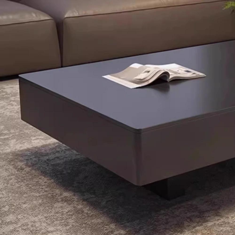 Tables basses De luxe modernes rangement Tables basses en marbre minimaliste nordique rectangulaire 