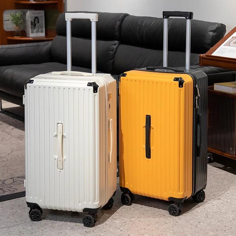 Valise à cinq roues de 28 pouces, grande capacité, avec coins renforcés, multifonctionnelle, solide 