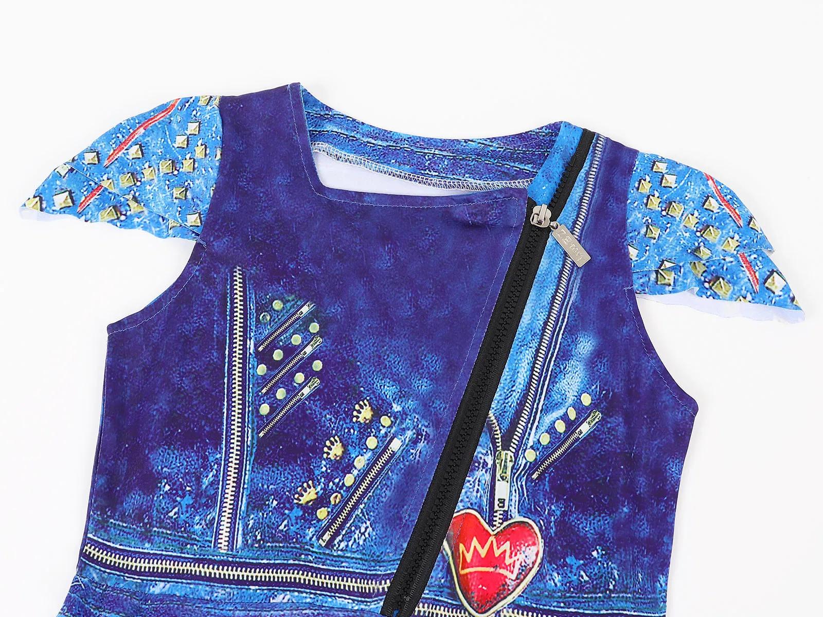 Enfants souhait Asha d-descendants 3 Mal Costume filles Evie Cosplay Costume enfants Fantasia Hallow