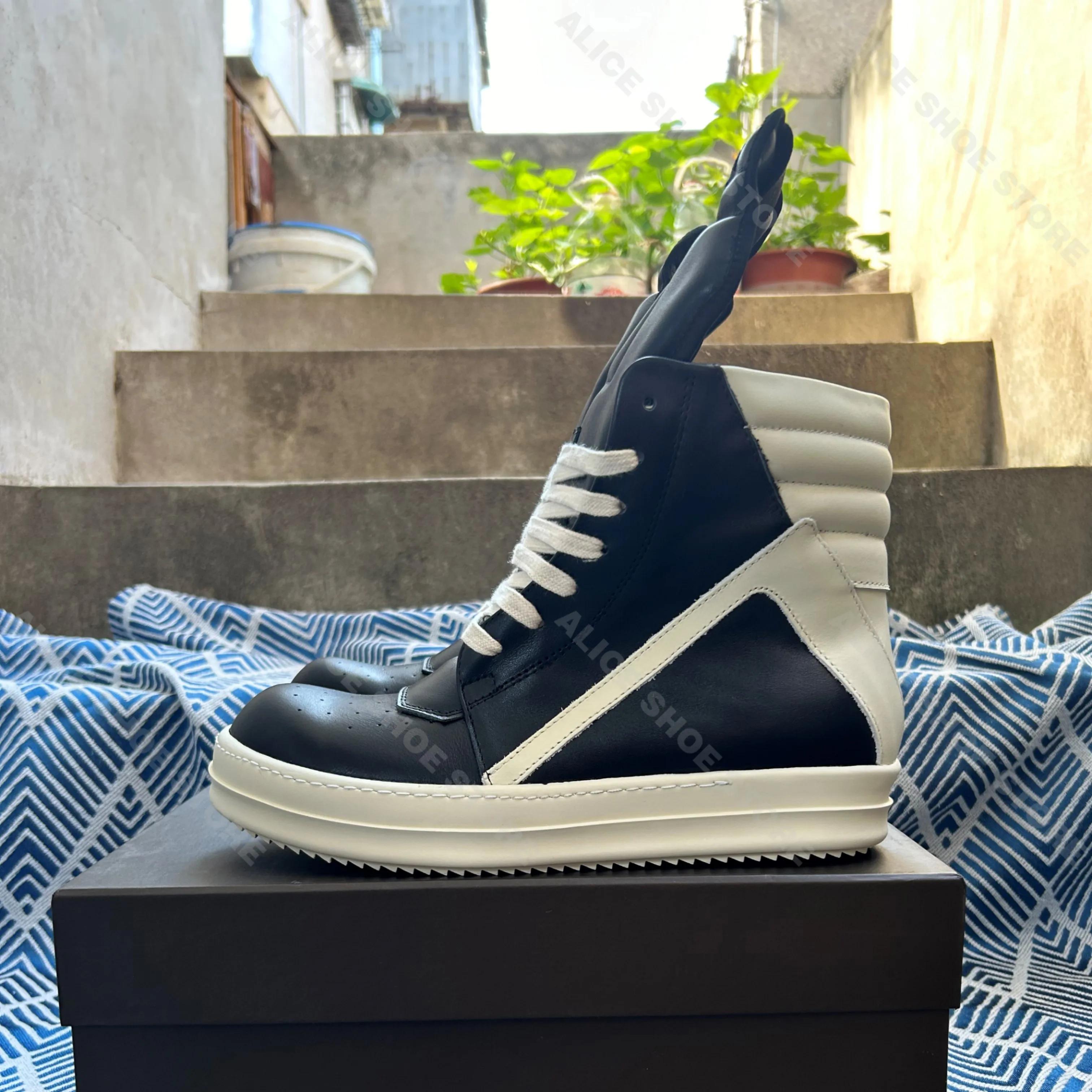 Nouveau Punk femmes bottine hommes Sneaker plate-forme de créateur à lacets et fermeture éclair chau