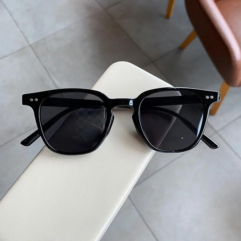 Nouvelles lunettes de soleil vintage de luxe pour femmes et hommes, montures carrées et petites rond