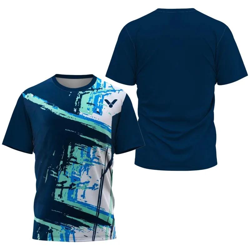 2025 T-shirt respirant de badminton et de tennis, vêtements de sport à la mode pour hommes, haut de 