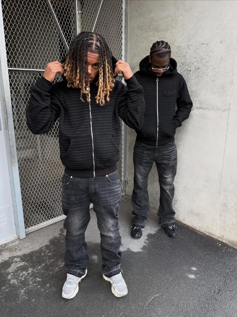 Y2K Vintage Slim Fit jean à la mode lavé hommes femmes Harajuku Hip Hop jambe droite pantalon gothiq