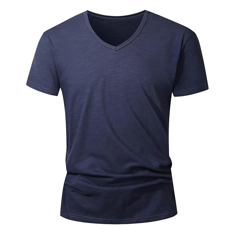 T-shirt pour homme 100% coton, manches courtes, été, noir et blanc, vêtements pour homme, doux, de h