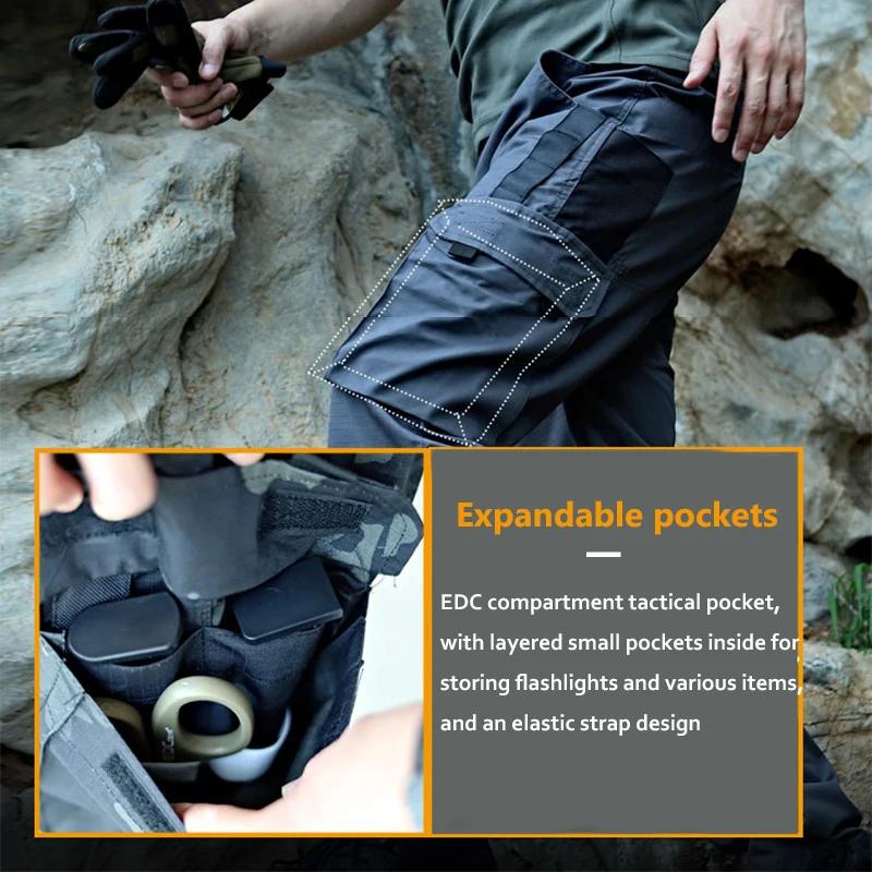 Nouveau pantalon de travail tactique hommes décontracté extérieur imperméable Cargo pantalon 2/1 piè