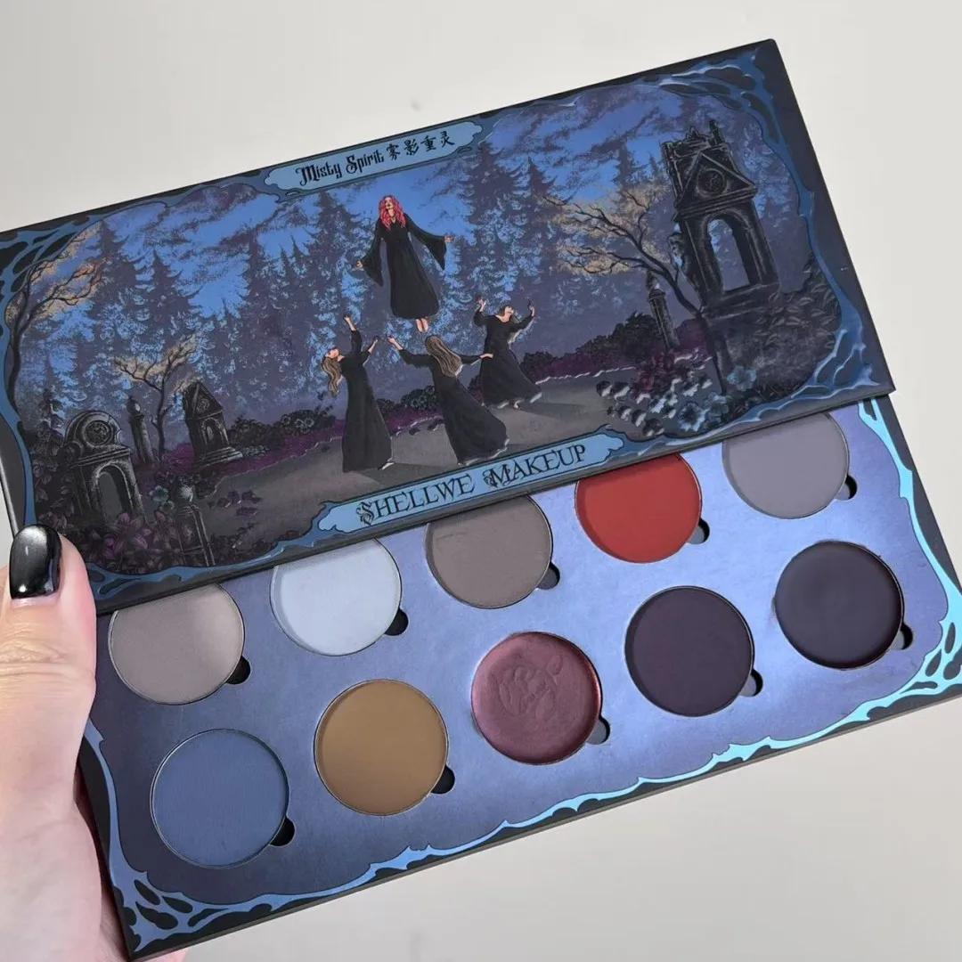 Palette de fards à paupières Shellwe Makeup Misty Spirit All Matte Fog Shadow Ghost, dix couleurs en